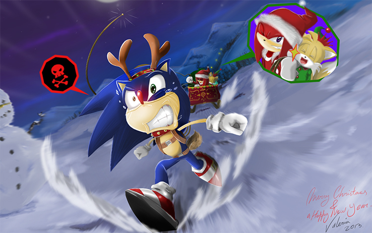 Sonic Fanart: Christmas Party - Finished Artworks - Krita Artists