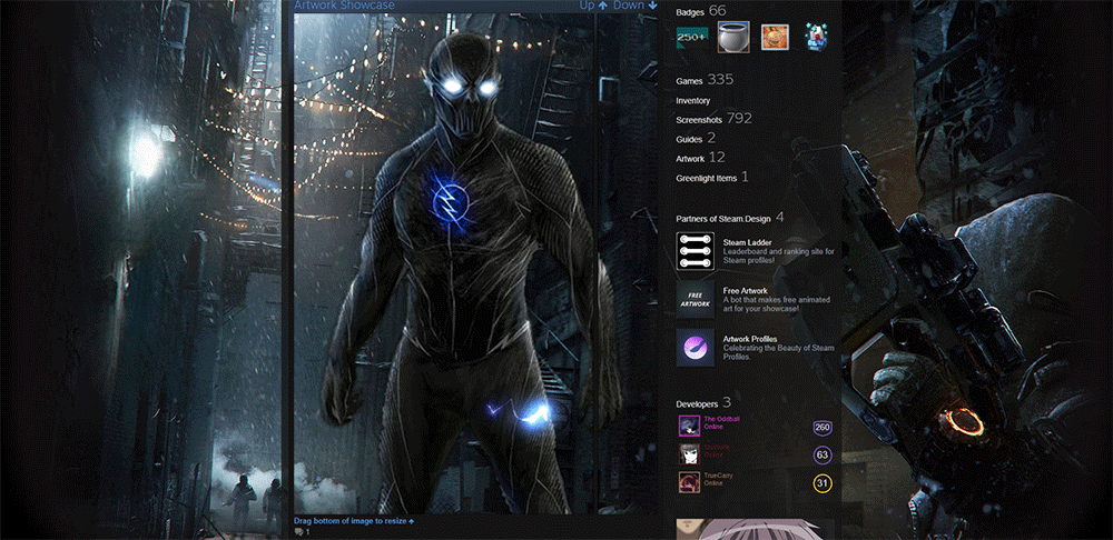 How to Make long Artwork Showcase in your Steam Profile