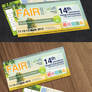 Green Eco Fair Ticket -Psd