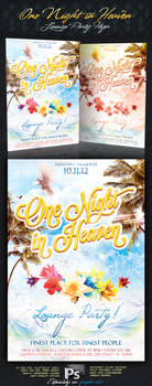 One Night In Heaven Lounge Party Flyer