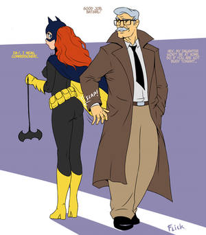 Batgirl and commissioner Gordon