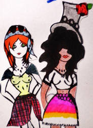 Axl and Slash in: female version by FireFox-White