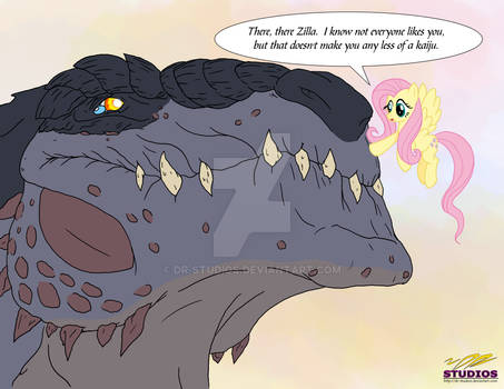 Fluttershy and Zilla