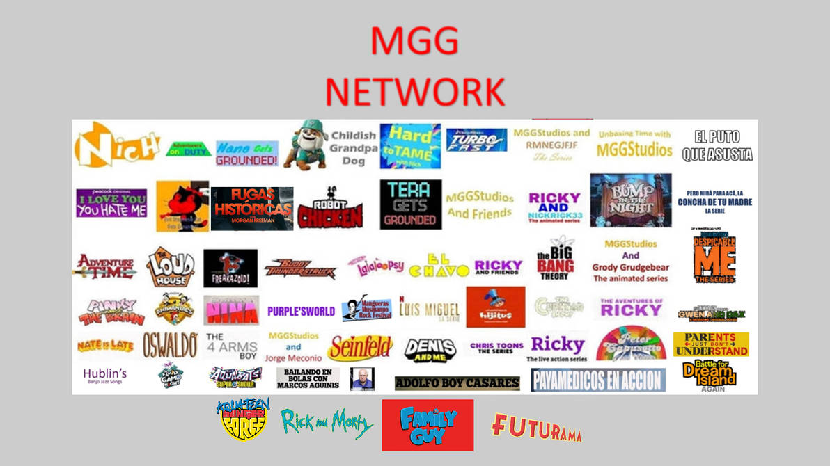 Program Lineup Full Deviantart MGG Network Lineup by MGGStudios2 on DeviantArt