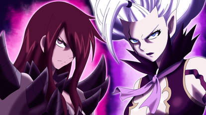 Titania Erza and Demon Mirajane