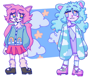 Cloudy pastel anthro PayPal adopts OPEN