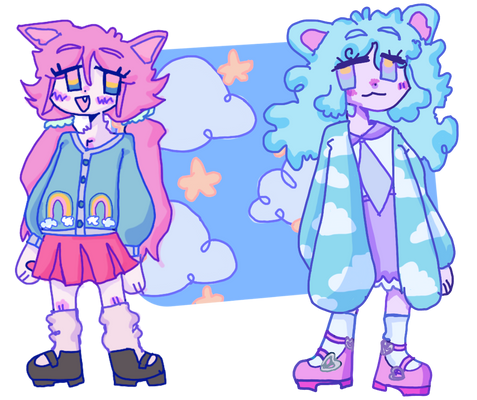 Cloudy pastel anthro PayPal adopts OPEN