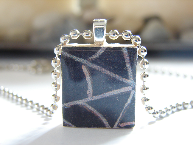 Spider Web Scrabble Pendant