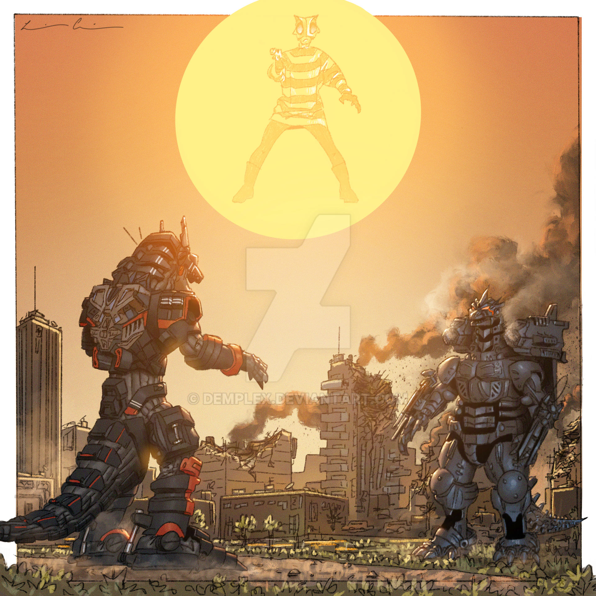 Garon Deviantart Earth Garon vs. Kiryu by Demplex on DeviantArt