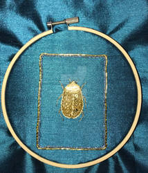 Goldwork Scarab with Sheen