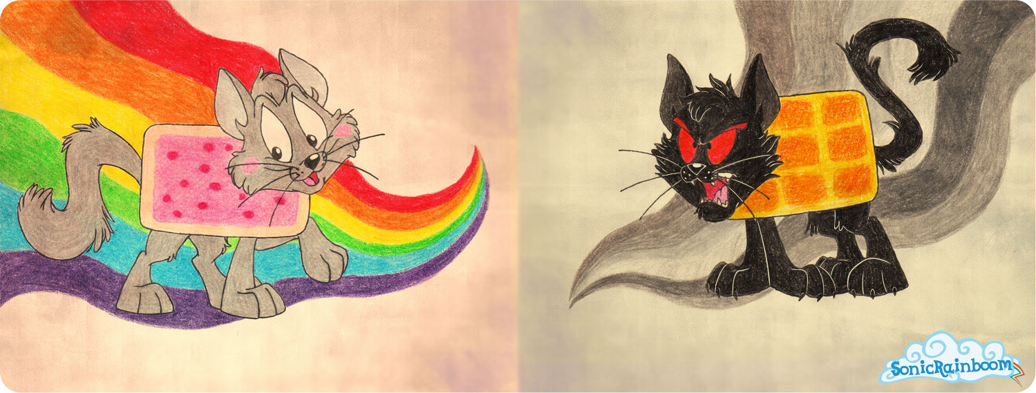 Nyan Cat and Tac Nayn.