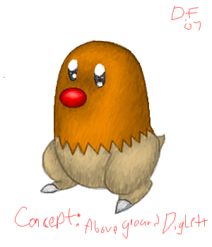 Diglett's Lower Half by DigitalFlareon