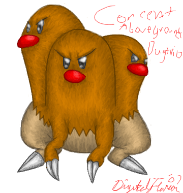 Dugtrio's Lower Half by DigitalFlareon