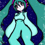 Hatsune Miku as Among Us Cyan