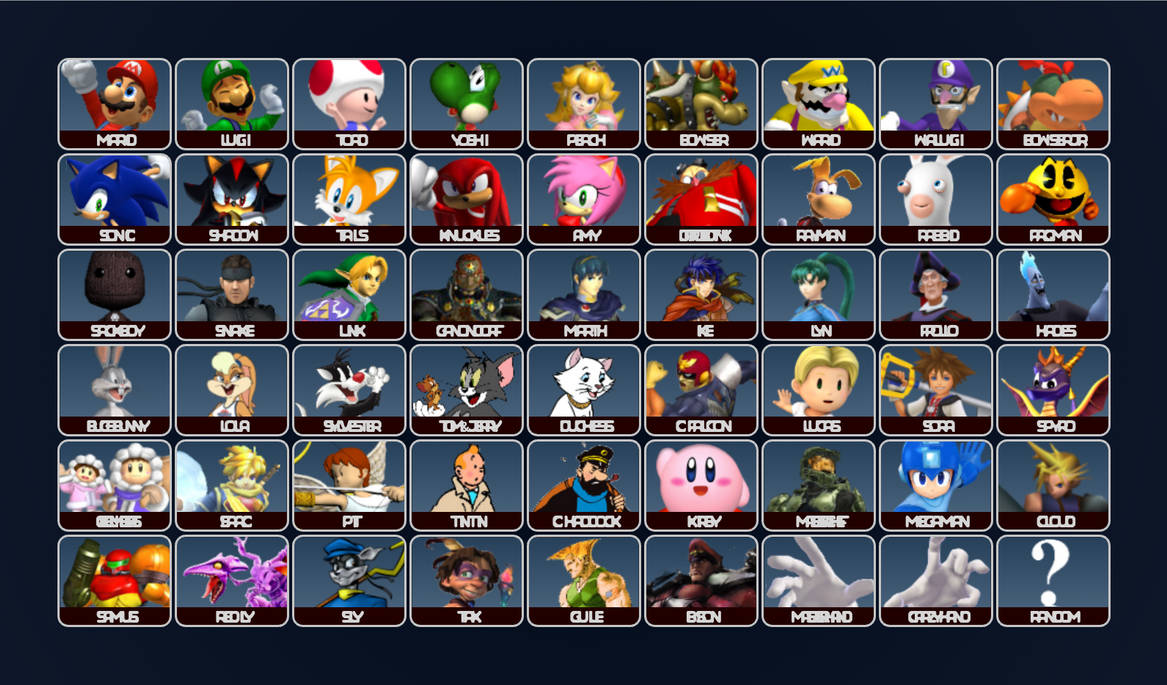 My Own Super Smash Bros. Melee Roster by SkunkLovesFox on DeviantArt
