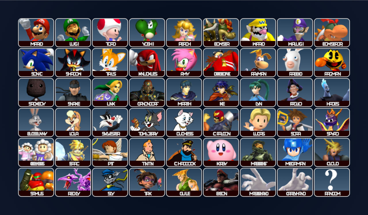 My Own Super Smash Bros. Melee Roster by SkunkLovesFox on DeviantArt