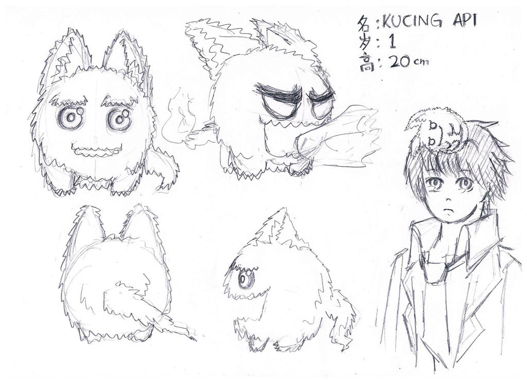 character design: kucing api(firecat) by SmileyShuu on DeviantArt