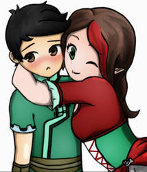 Aelwen and Gerel (Chibi Form!) by CaiusArcaden