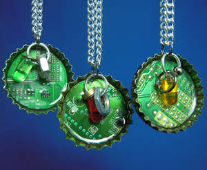 Bottle cap pendants with hanging hardware 4