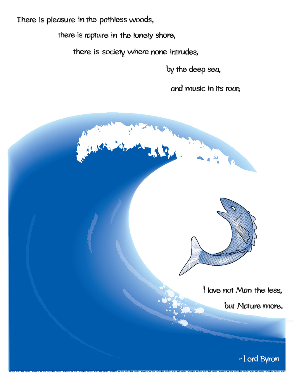 Fish, Wave, Poem by Llyzabeth