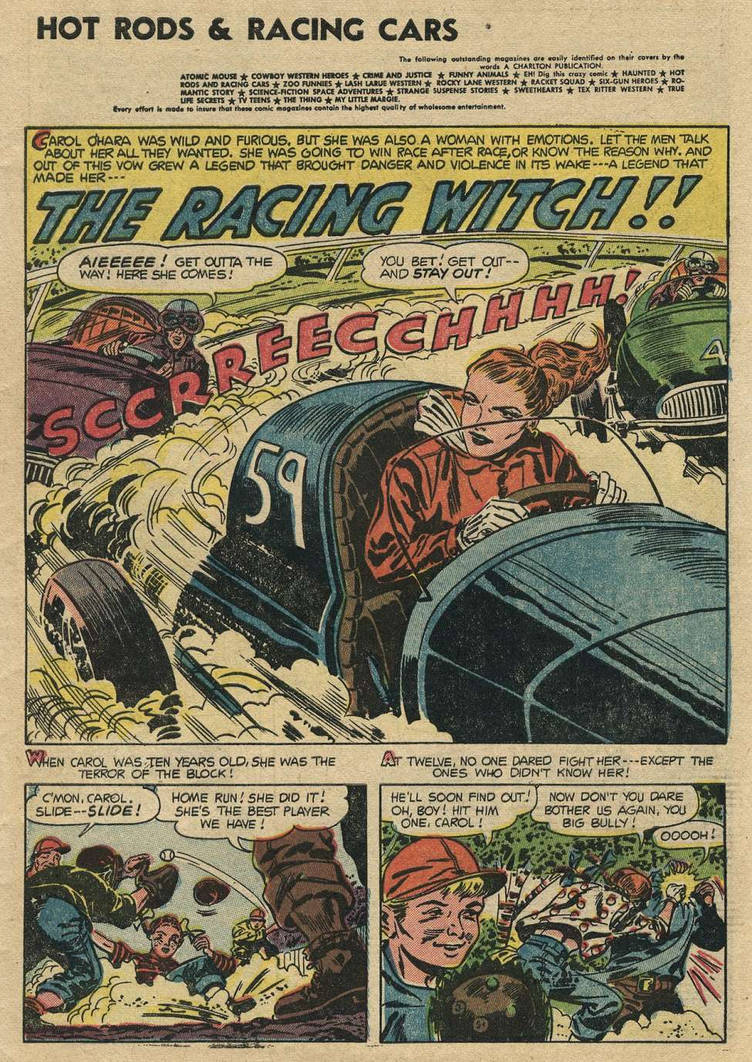 Witches Racing The Racing Witch November 1954 Comic. by charlton22 on DeviantArt