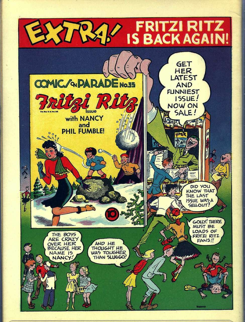 Fritzi Ritz Cartoon Fritzi Ritz is Back Again Feb 1942 Comic. by charlton22 on DeviantArt