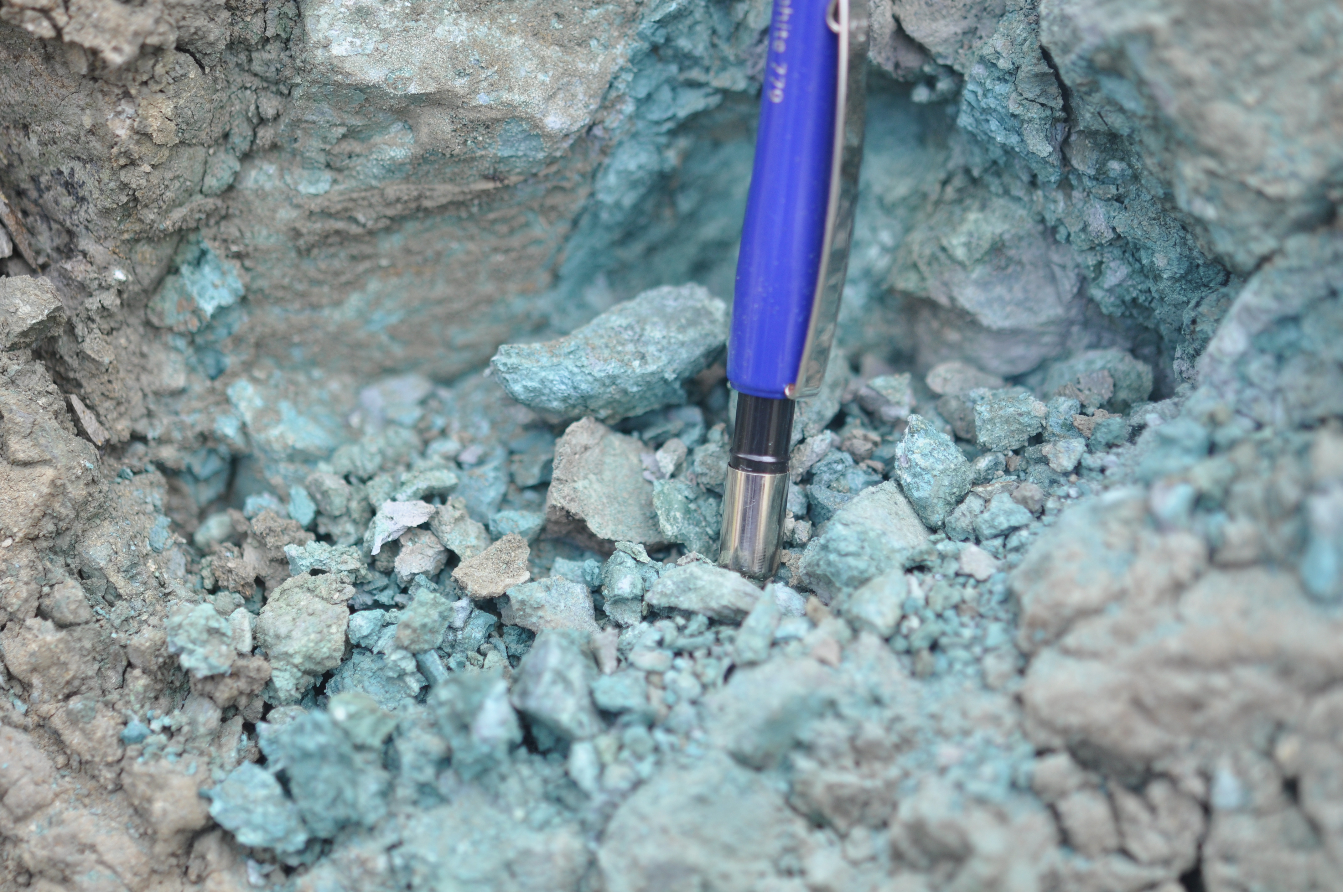 Blue clay (celadonite)