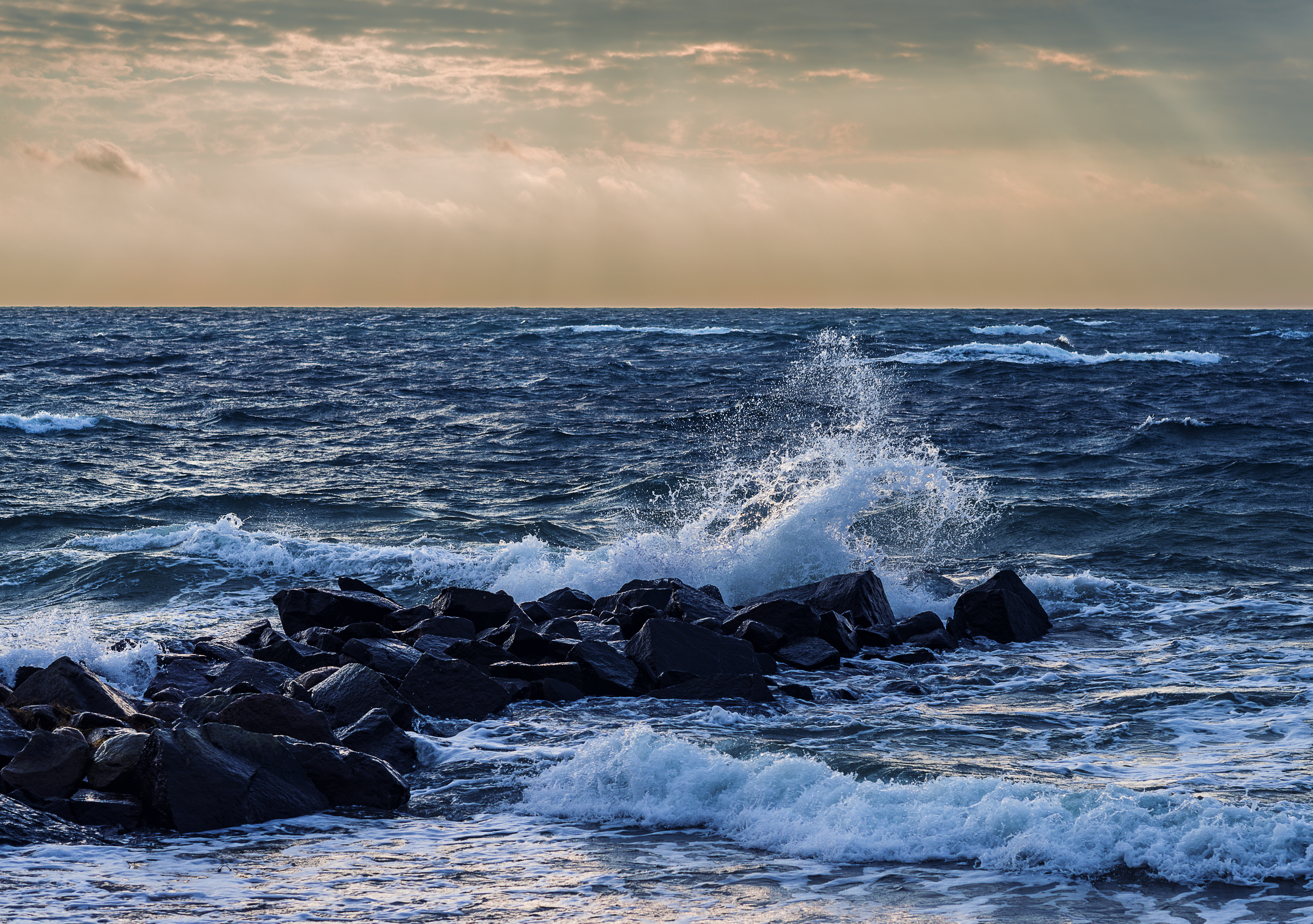 Salty sea spray