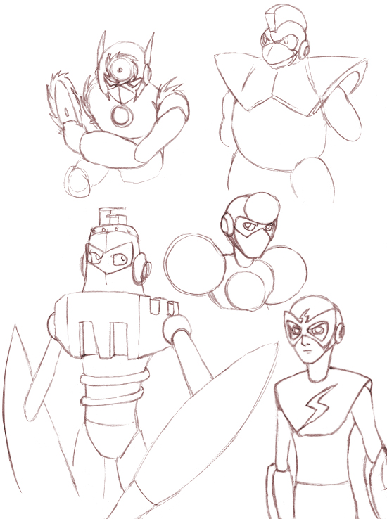 Robot Masters Sketches 2