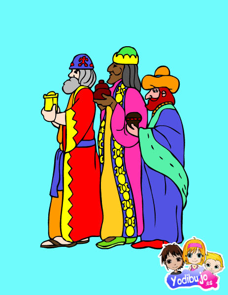 wallpapers Dibujos De Reyes Magos Coloreados un dibujo de los reyes magos coloreado