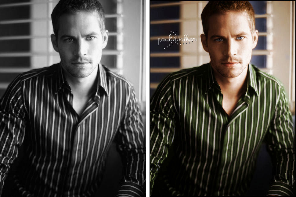 Paul Walker Colorization