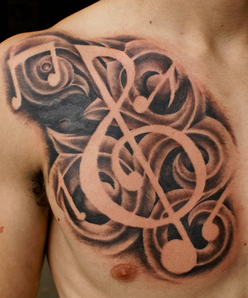 freehand music tattoo by BrettPundt on DeviantArt