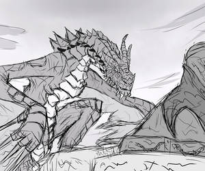 Skyrim: Paarthurnax Sketch