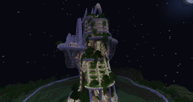 Eco Tower at night