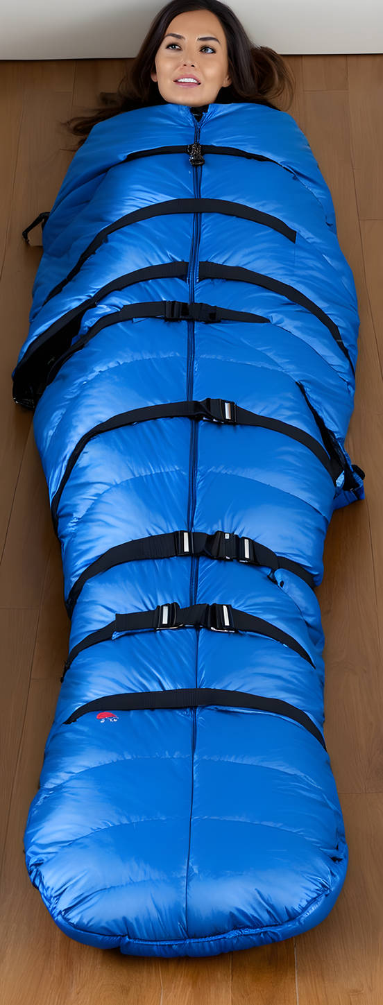 Inflatable Sleepsack Deviantart -the-woman-inside-the-sleeping-bag-is-buttoned-up- by BLACCAT25 on ...