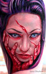 Bloody Zombie girl by sass-tattoo