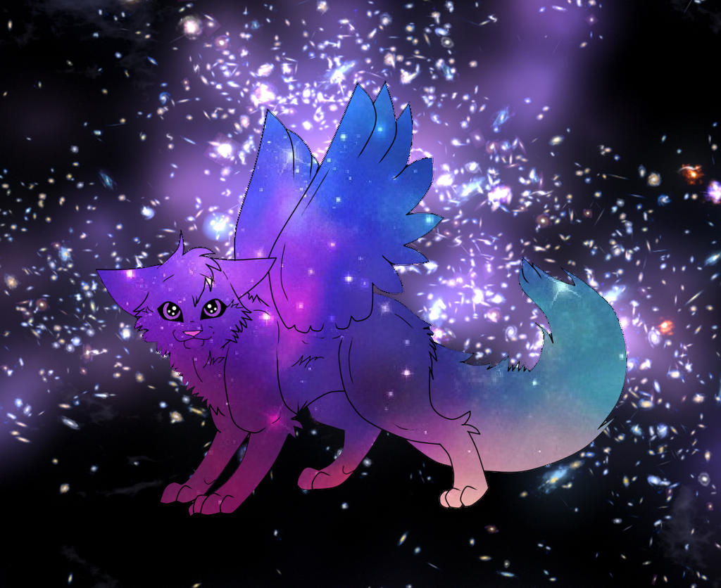 Winged Galaxy cat