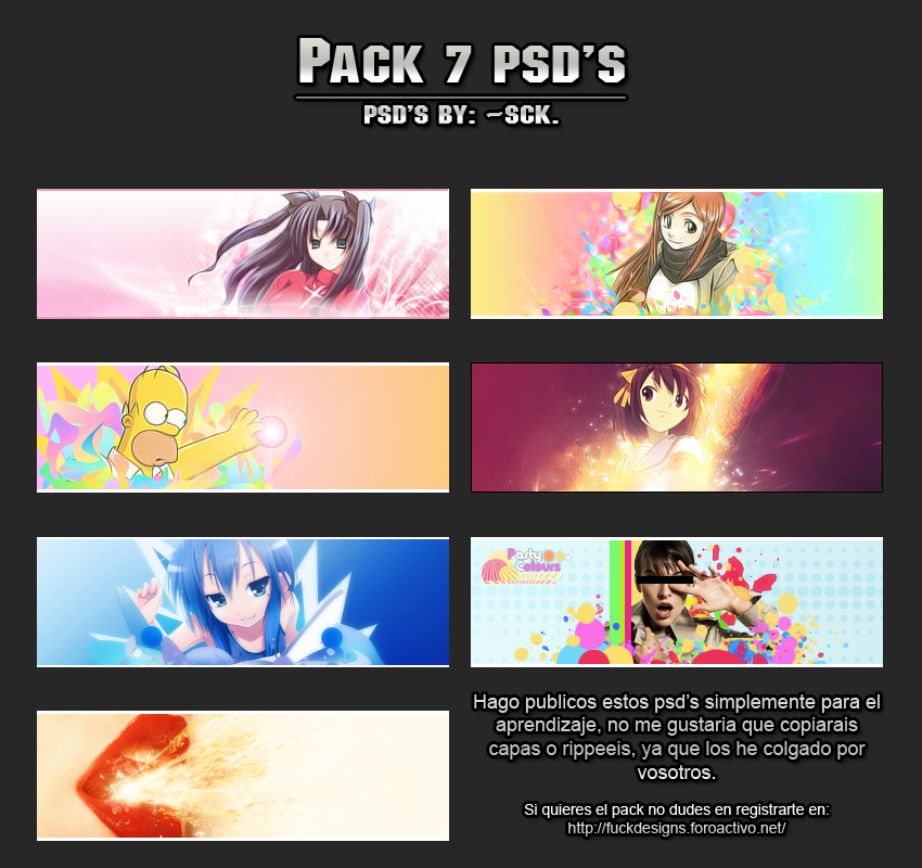 Pack Psd's Sck