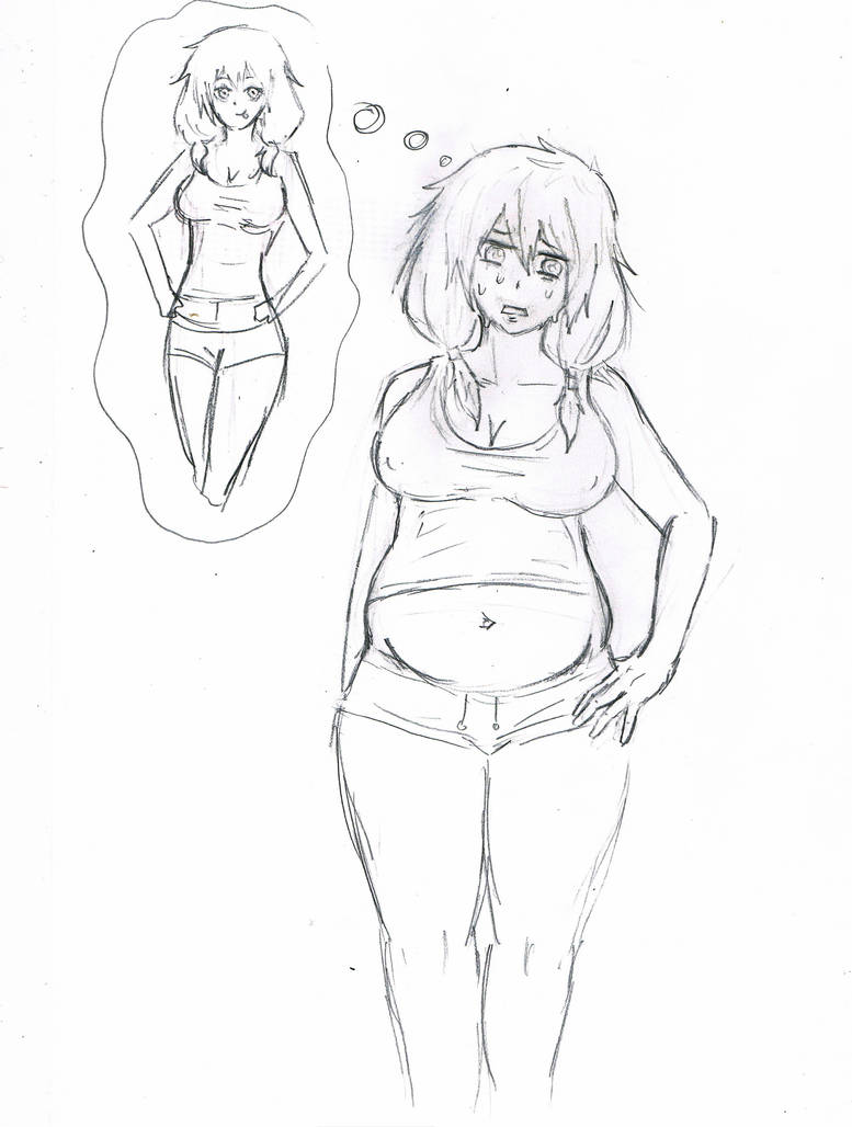 Chubby belly аниме Weight gain комиксы