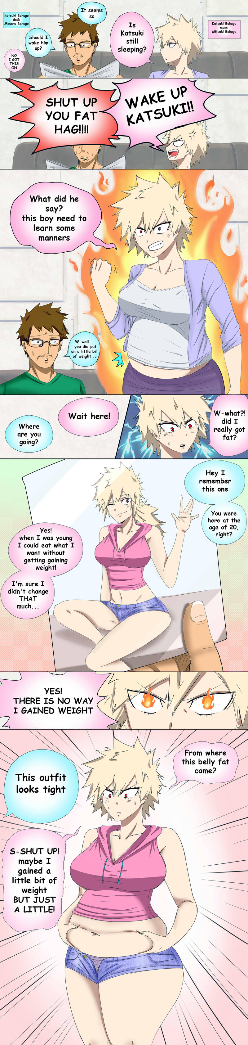 My Hero Academia Comic Mom Weight Gain By Bellywg On Deviantart