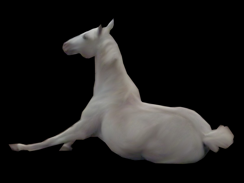 white-gray horse precut