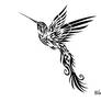 Hummingbird tribal tatto design