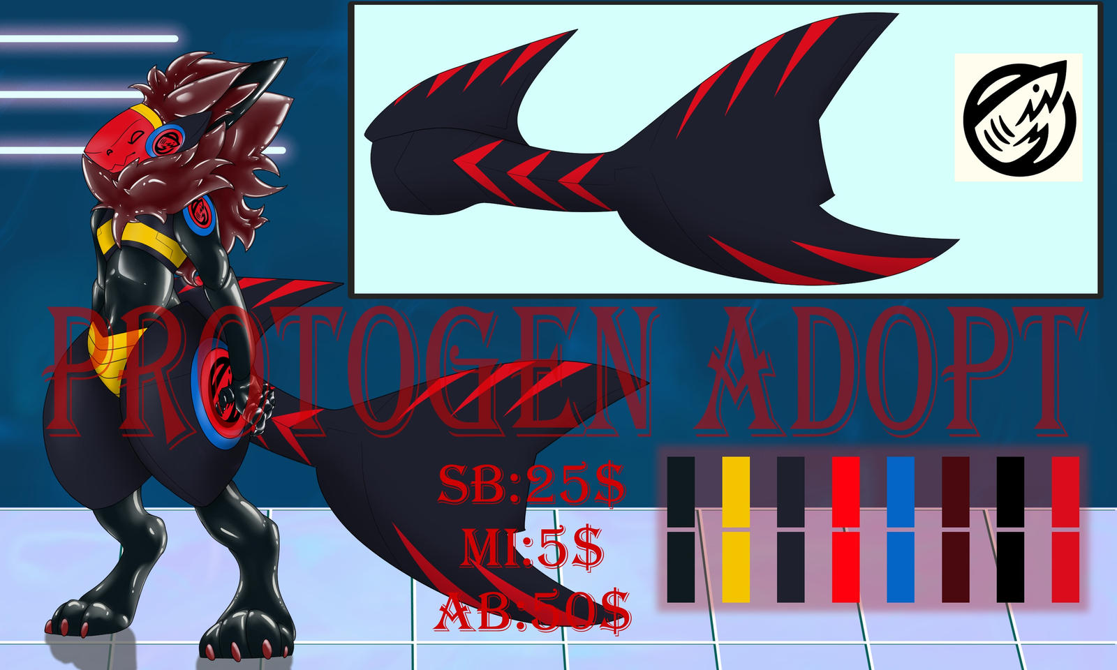 Latex Protogen Adopt by rust-fox on DeviantArt