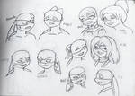 TMNT Girl Headshots by wachey