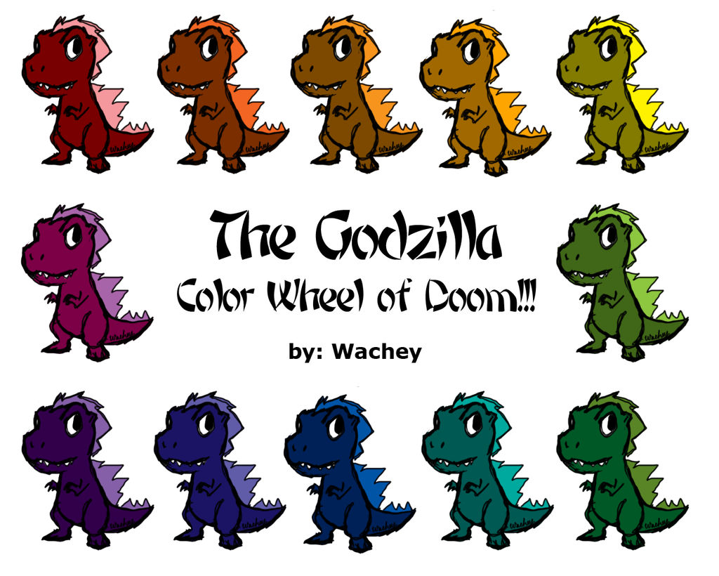 Godzilla Color Wheel of Doom by wachey on DeviantArt