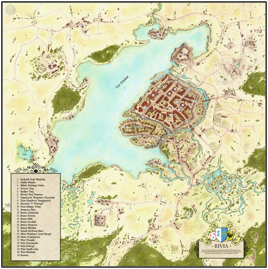 Rivia Map Plan Miasta Wiedzmin Witcher by PlanJanusza on DeviantArt