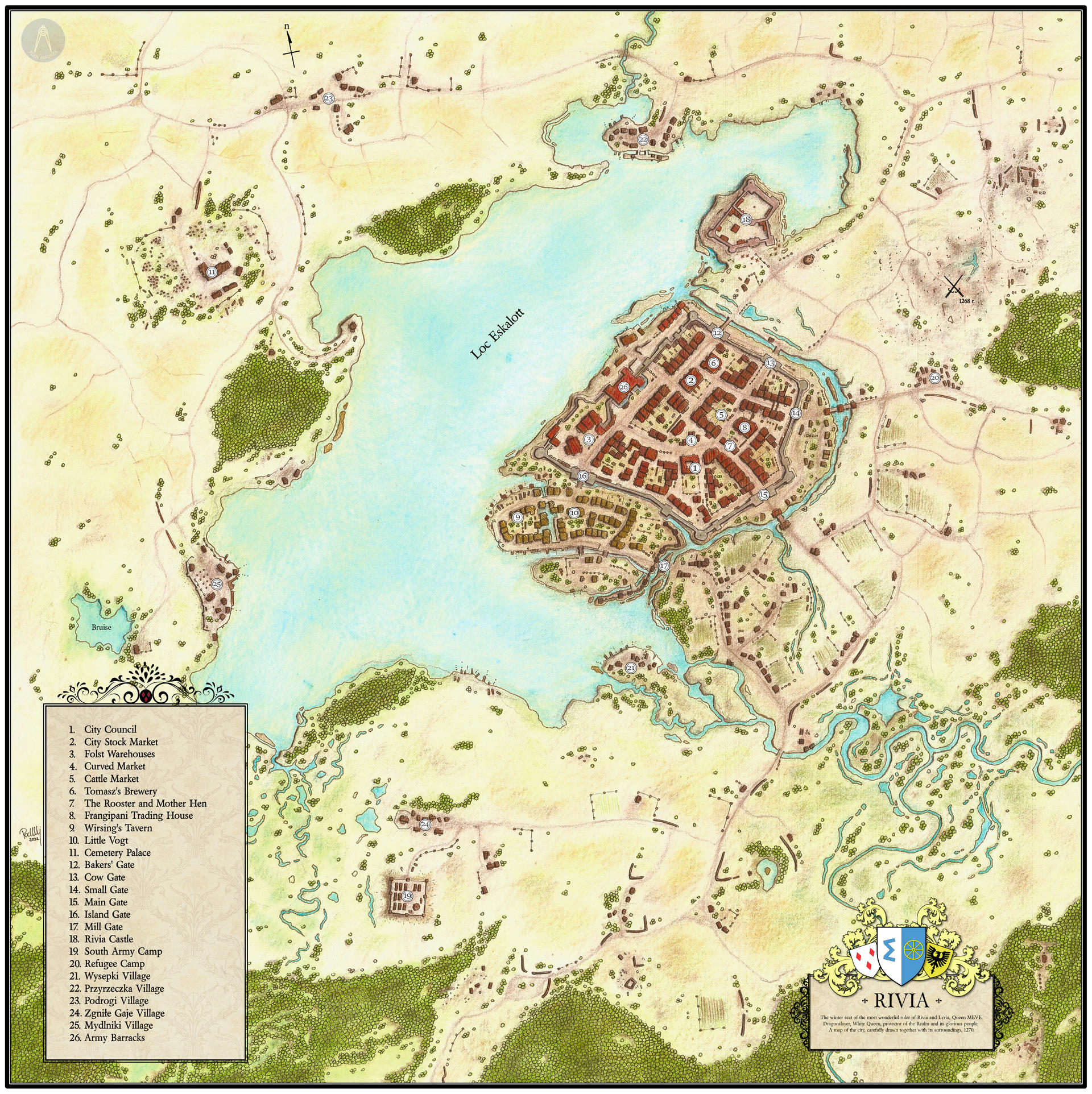 Rivia Map English version Witcher by PlanJanusza on DeviantArt