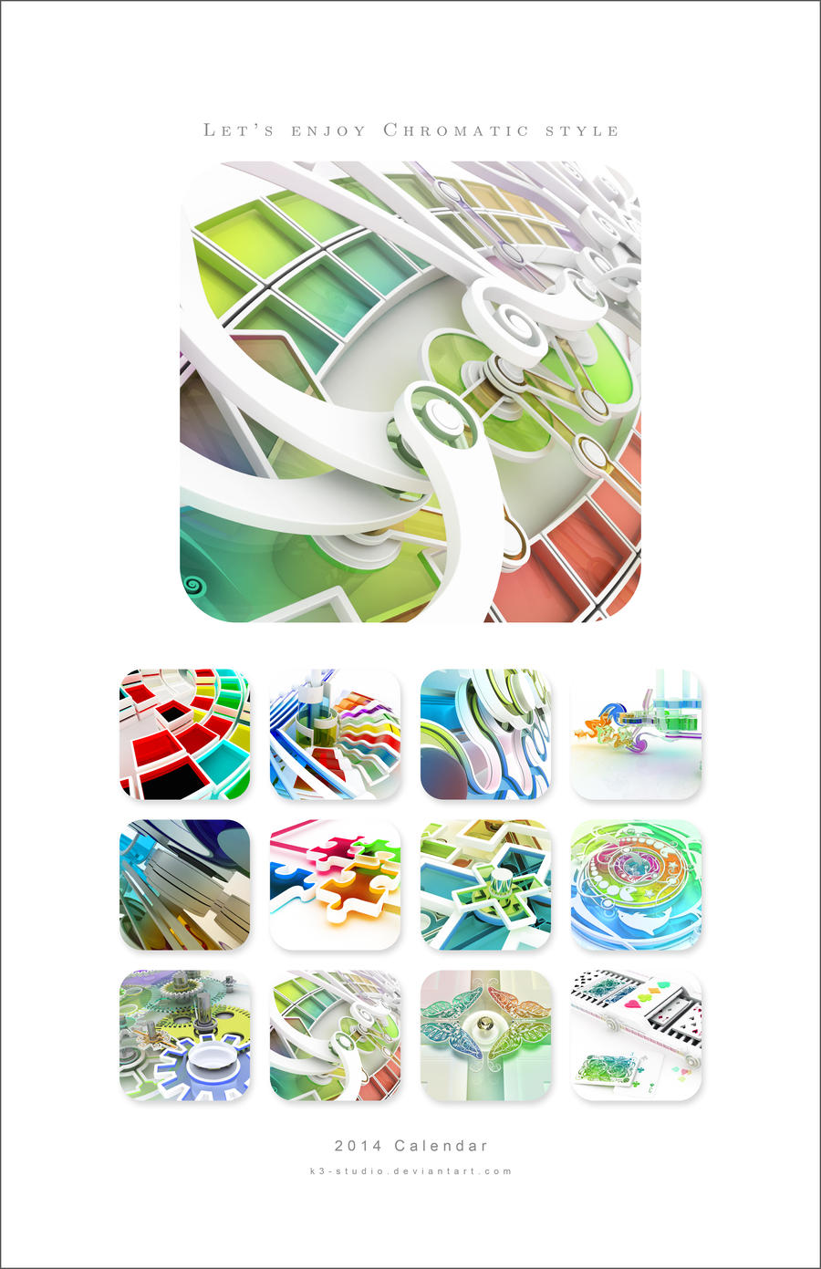 2010 Chromatic calendar by k3-studio