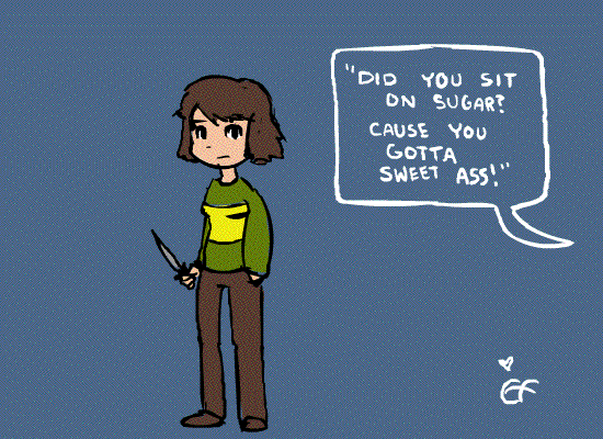 Chara Inflate Commission - Chara Butt Expansion Animation by expansionforever on ...