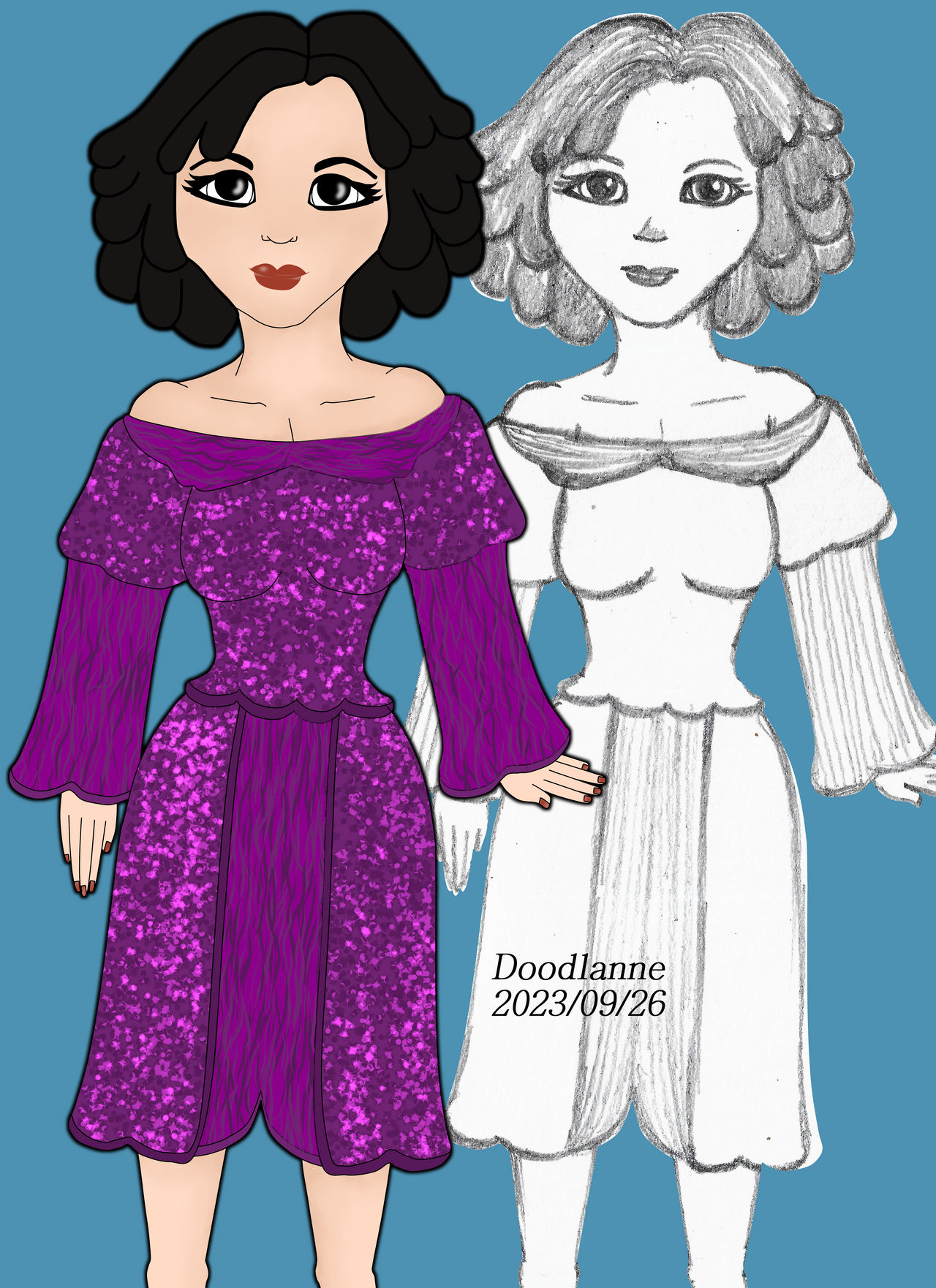 Deviantart 09 2023-09-26 Fancy girl C by DoodlAnne on DeviantArt